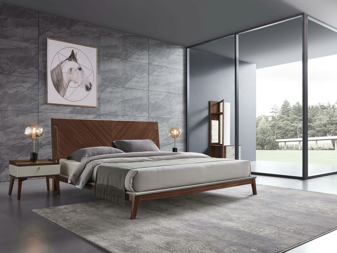 实木床现代简约主卧双人床1.8米乌金木中式1.5米床架高箱储物床