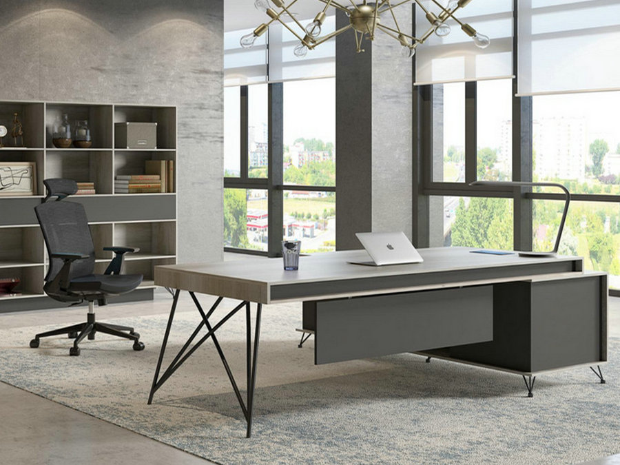简约现代 新款大班台办公桌椅组合大气经理桌办公家具 职员办公桌