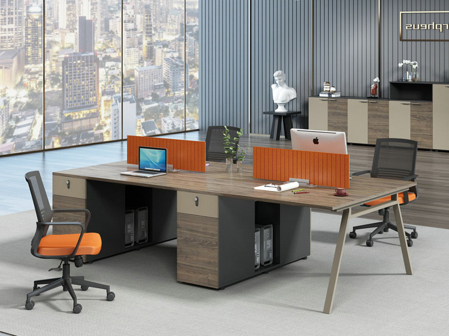 办公桌椅组合双人位四人位职员办公桌员工桌简约现代办公家具定制