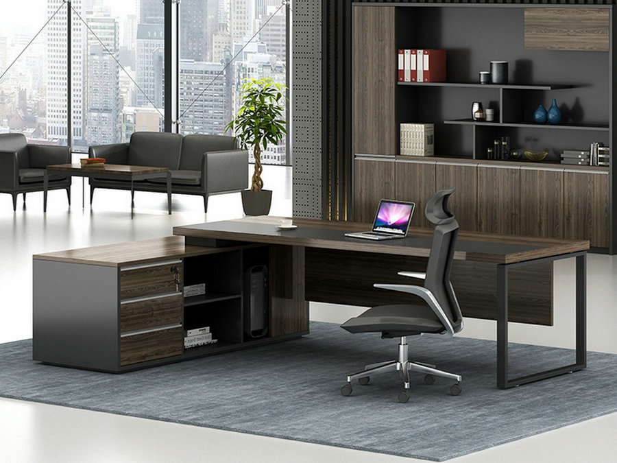 办公家具钢架老板桌现代经理办公桌总裁桌主管桌大班台桌椅组合