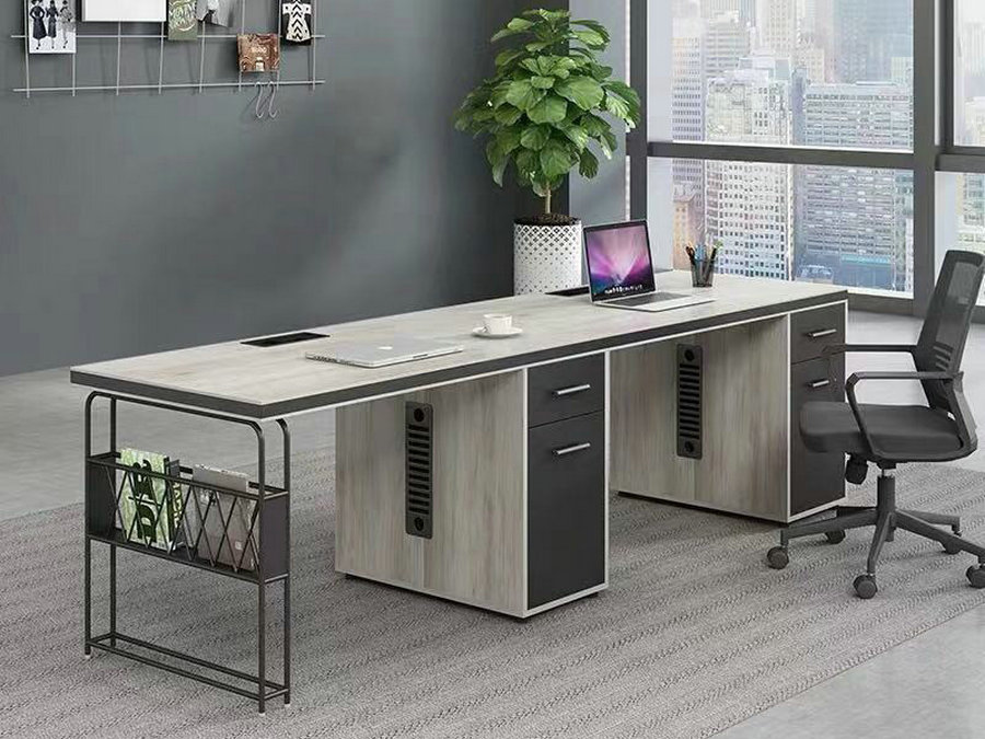 工业风办公桌椅组合单人多人办公家具职员屏风电脑办公桌卡座