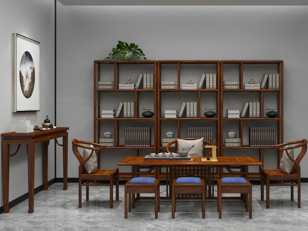 叶梨刺猬紫檀茶桌椅花梨木茶台椅新中式家具仿古全实木红木茶桌椅